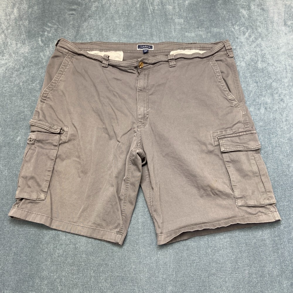 Club Room Cargo Shorts Mens 44W Gray 10" Inseam Utility Pockets Camping Hiking